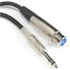 XLR 3 Pin Female to 1/4" Stereo Microphone Cables