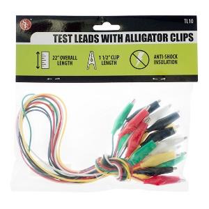 GC TL10 Insulating Test Lead Cable Set Double Ended Alligator Clips for sale online 